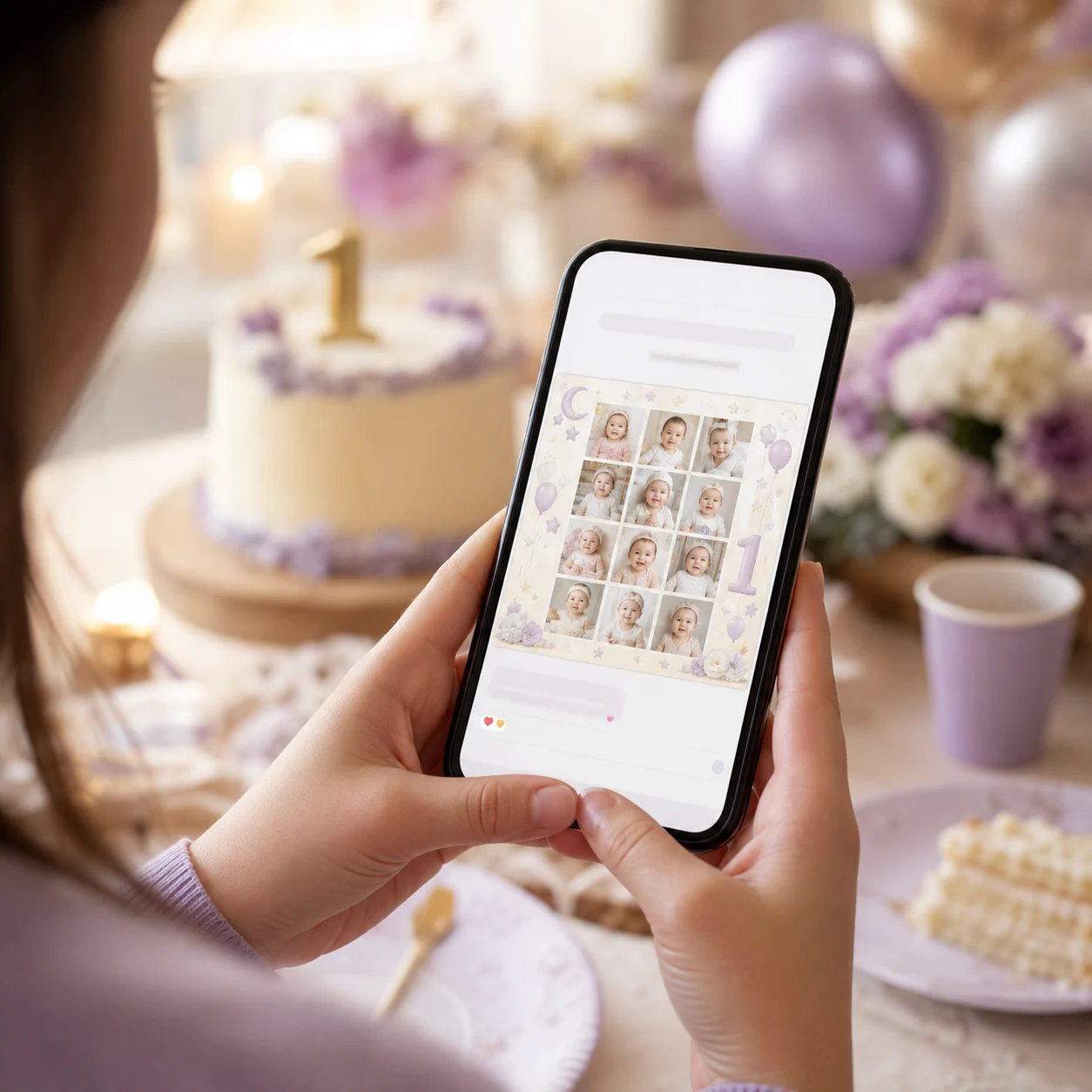 Sharing an English baby birthday poster preview